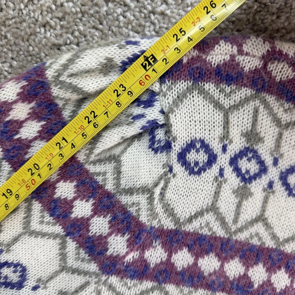 Vintage Winks Lane Sweater Mens 40 Cream Fair Isle Knit Pullover Multicolor